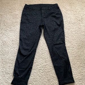Black Leopard print pants